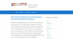 Desktop Screenshot of miniaturegolfsuppliesonline.com